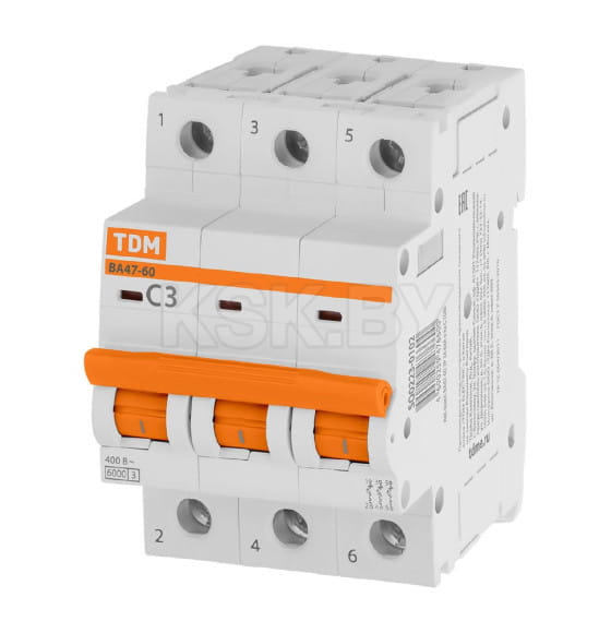 Выключатель автоматический ВА47-60 3Р 3А 6кА х-ка С TDM SQ0223-0102 (SQ0223-0102) 