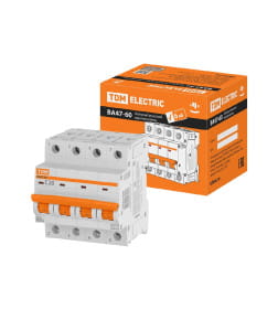 Выключатель автоматический ВА47-60 4Р 20А 6кА х-ка С TDM SQ0223-0126