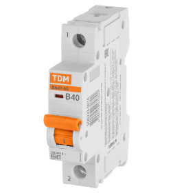 Выключатель автоматический ВА47-60 1Р 40А 6кА х-ка В TDM SQ0223-0014
