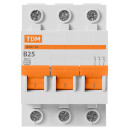 Выключатель автоматический ВА47-63 3Р 25А 4,5кА х-ка B TDM SQ0218-0057 (SQ0218-0057) 