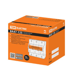 Выключатель автоматический ВА47-125 3Р 80А 15кА х-ка D TDM SQ0208-0034