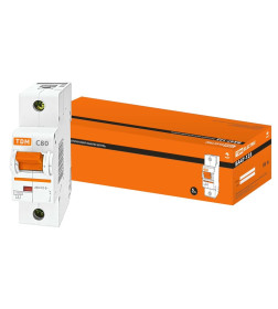 Выключатель автоматический ВА47-125 1Р 80А 15кА х-ка С TDM SQ0208-0058