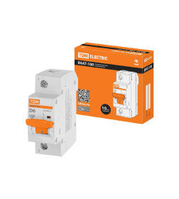 Выключатель автоматический ВА47-100 1Р 6А 10кА х-ка D TDM SQ0207-0140