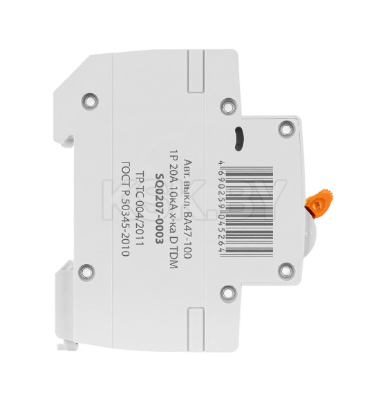 Выключатель автоматический ВА47-100 1Р 20А 10кА х-ка D TDM SQ0207-0003 (SQ0207-0003) 