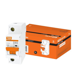 Выключатель автоматический ВА47-100 1Р 80А 10кА х-ка D TDM SQ0207-0010