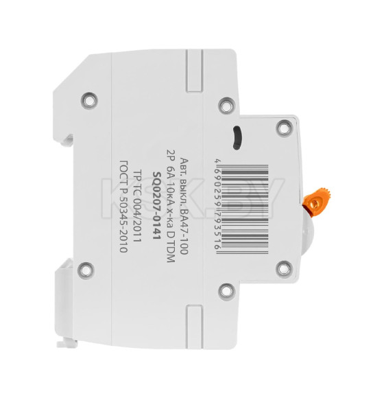 Выключатель автоматический ВА47-100 2Р 6А 10кА х-ка D TDM SQ0207-0020 (SQ0207-0141) 