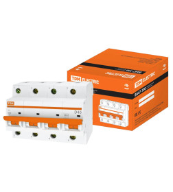 Выключатель автоматический ВА47-100 4Р 40А 10кА х-ка D TDM SQ0207-0040