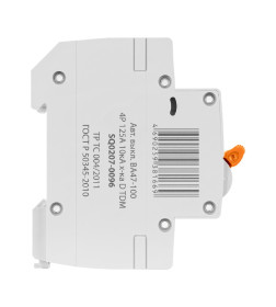 Выключатель автоматический ВА47-100 4Р 125А 10кА х-ка D TDM SQ0207-0096