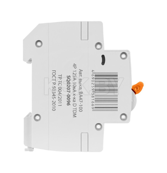 Выключатель автоматический ВА47-100 4Р 125А 10кА х-ка D TDM SQ0207-0096 (SQ0207-0096) 