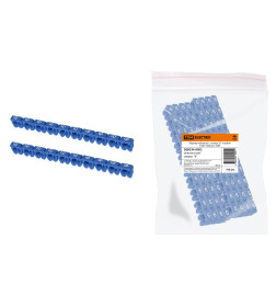 Маркер наборный - символ "6" голубой 6 мм2 (100 шт.) TDM SQ0534-0052