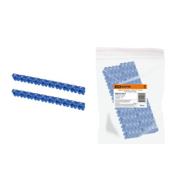 Маркер наборный - символ "6" голубой 4 мм2 (100 шт.) TDM SQ0534-0037