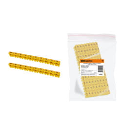 Маркер наборный - символ "4" желтый 4 мм2 (100 шт.) TDM SQ0534-0035