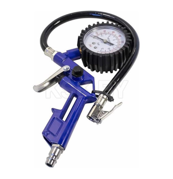 Пистолет для подкачки шин с аналоговым манометром и шлангом RockFORCE (50383) 