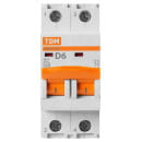 Выключатель автоматический ВА47-29 2Р 6А 4,5кА х-ка D TDM SQ0206-0153 (SQ0206-0153) 
