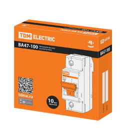 Выключатель автоматический ВА47-100 1Р 20А 10кА х-ка D TDM SQ0207-0003