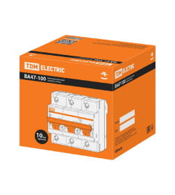 Выключатель автоматический ВА47-100 3Р 40А 10кА х-ка С TDM SQ0207-0073