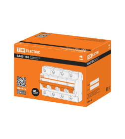 Выключатель автоматический ВА47-100 4Р 6А 10кА х-ка С TDM SQ0207-0143