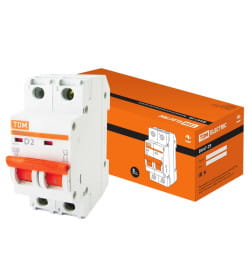 Выключатель автоматический ВА47-29 2Р 2А 4,5кА х-ка D TDM SQ0206-0149