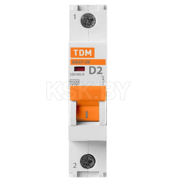 Выключатель автоматический ВА47-29 1Р 2А 4,5кА х-ка D TDM SQ0206-0133 (SQ0206-0133) 