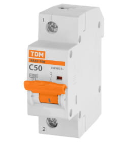 Выключатель автоматический ВА47-100 1Р 50А 10кА х-ка С TDM SQ0207-0052