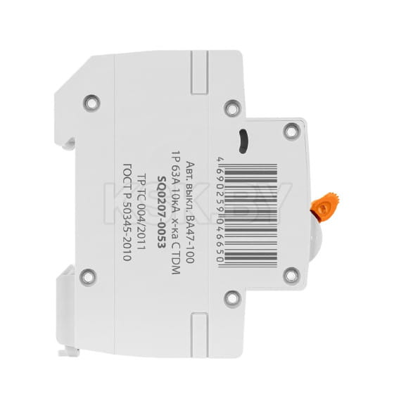 Выключатель автоматический ВА47-100 1Р 63А 10кА х-ка С TDM SQ0207-0053 (SQ0207-0053) 