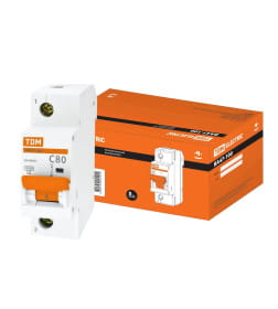 Выключатель автоматический ВА47-100 1Р 80А 10кА х-ка С TDM SQ0207-0054