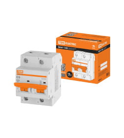 Выключатель автоматический ВА47-100 2Р 6А 10кА х-ка С TDM SQ0207-0137