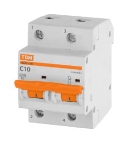 Выключатель автоматический ВА47-100 2Р 10А 10кА х-ка С TDM SQ0207-0056