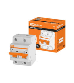 Выключатель автоматический ВА47-100 2Р 16А 10кА х-ка С TDM SQ0207-0057