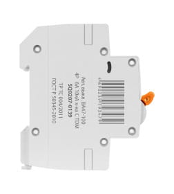 Выключатель автоматический ВА47-100 4Р 6А 10кА х-ка С TDM SQ0207-0143