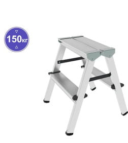 Лестница-стремянка алюминиевая двухсторонняя (2х2 ступени) NV112 Новая высота 1120202