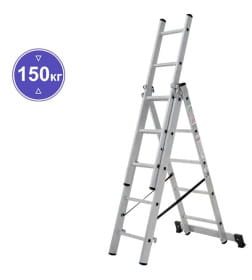 Лестница 3х 5 трехсекционная алюминиевая,серия NV123 Новая высота