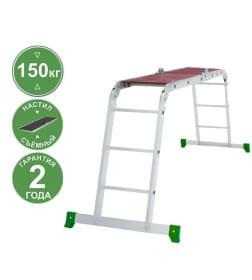Лестница - трансформер с помостом 4х3 серия NV233 Новая высота