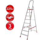 Стремянка алюминиевая односторонняя профессиональная Новая Высота NV 3112, 1х8ступеней 80 мм / 130 мм (3112108) 