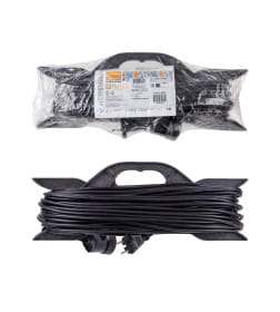 Удлинитель-шнур силовой на рамке 10 м, б/з, ПВС 2200 Вт TDM народный SQ1307-0306