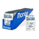 MONGE NATURAL SUPER PREMIUM MONOPROTEIN Паштет из форели. Сбалансированный корм для котят в период роста, паучи 85 г (70013727) 