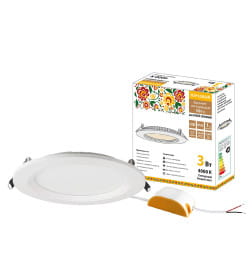 Светильник ультратонкий встраиваемый светодиодный "Даунлайт НАРОДНЫЙ" СВО п (белый) 3Вт 4000К TDM SQ0329-0523