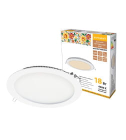 Светильник ультратонкий встраиваемый светодиодный "Даунлайт НАРОДНЫЙ" СВО (белый) 18 Вт 4000К TDM SQ0329-0081