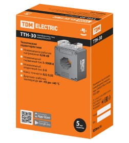 Трансформатор тока измерительный ТТН 30/200/5- 5VA/0,5-Р TDM SQ1101-1080
