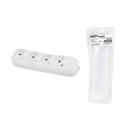 Колодка розеточная 4 гнезда 2П б/з 10А 250В (белая) TDM "Народная" SQ1806-0419 (SQ1806-0419) 