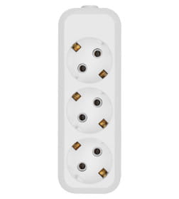 Колодка розеточная 3 гнезда 2П+3 16А 250В (белая) TDM "Народная" SQ1806-0417