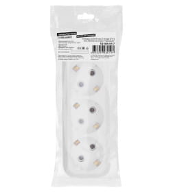 Колодка розеточная 3 гнезда 2П+3 16А 250В (белая) TDM "Народная" SQ1806-0417