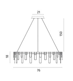 Люстра подвесная Divinare ROTONDO 1019/02 SP-70