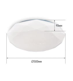 Светильник светодиодный COMFORT DIAMOND-RGB 75Вт 230В 3000-6500K 6000Лм 500x90 мм с пультом ДУ IN HOME 4690612044583