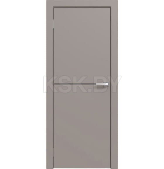 Дверное полотно "Line" 7 ,2000х700х38мм,Капучино,черный молдинг