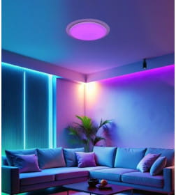 Светильник светодиодный COMFORT GALAXY-RGB 75Вт 230В 3000-6500K 6000Лм 555x85 мм с пультом ДУ IN HOME 4690612044613