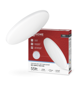Светильник светодиодный NEO SIMPLE-5565-WH 55Вт 230В 6500K 4400Лм 375x59 мм белый IN HOME 4690612060828