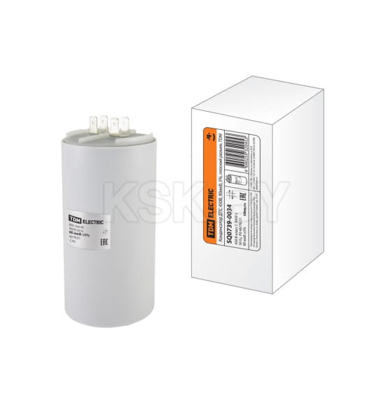 Конденсатор ДПС 450В, 90мкФ, 5%, плоский разъем, TDM SQ0739-0034 (SQ0739-0034) 