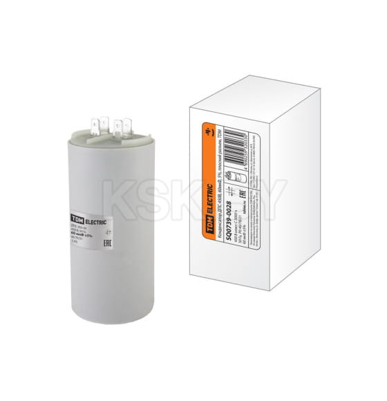 Конденсатор ДПС 450В, 60мкФ, 5%, плоский разъем, TDM SQ0739-0028 (SQ0739-0028) 