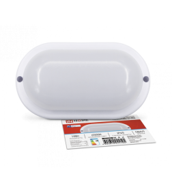 Светильник светодиодный герметичный СПП МД-1065-ОВАЛ 10Вт 6500К 900Лм с микроволновым датчиком IP65 160х88 мм IN HOME